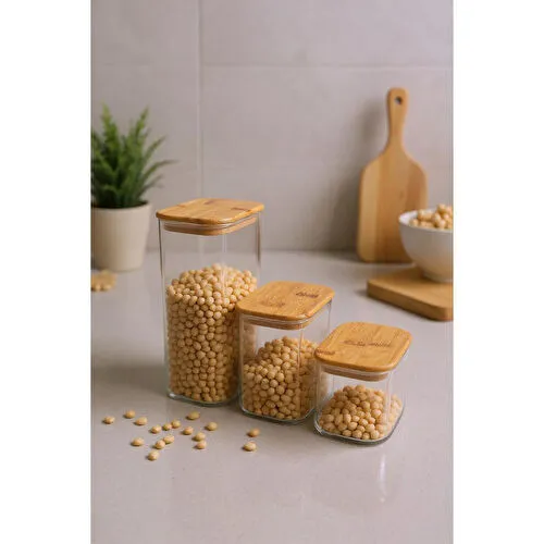 Bambum Thork 3'lü Baharatlık Ve Saklama Kabı Seti