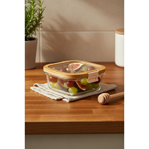 Bambum Poira Cam Kapaklı Kilitli Cam Saklama Kabı 800 Ml Bambum Poira Cam Kapaklı Kilitli Cam Saklama Kabı 800 Ml