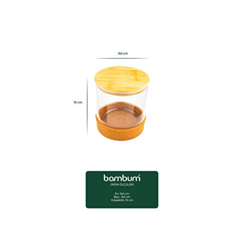 Bambum Corki 3 Lü Saklama Kabı Seti
