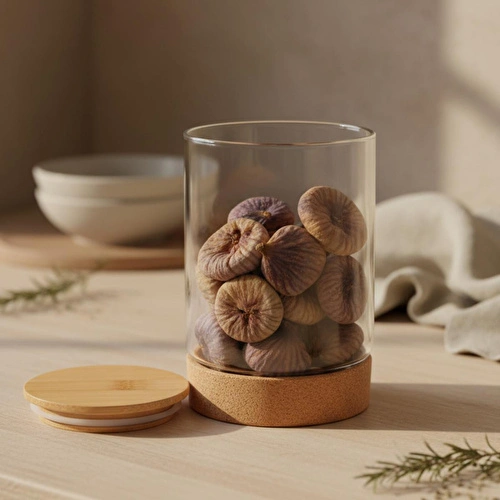 Bambum Corki - Mantar Altlıklı Cam Saklama Kabı 750ml Bambum Corki - Mantar Altlıklı Cam Saklama Kabı 750ml