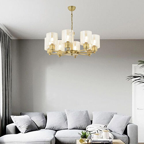 Apliqa Geneva 8 Li Eskitme Modern Yatak Odası Salon Avize