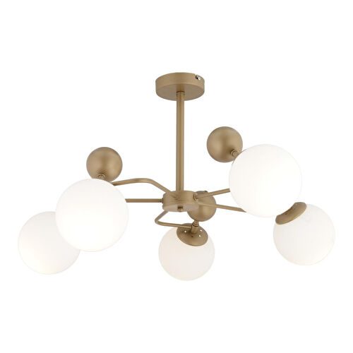 Apliqa Florit 5'li Eskitme Beyaz Camlı Modern Mutfak Yatak Odası Salon Avize