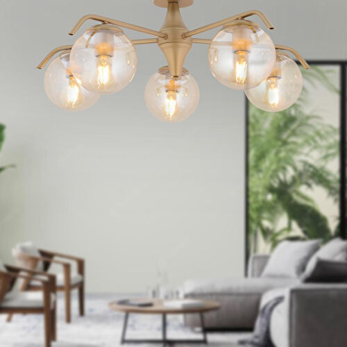 Apliqa Diaspor 5li Yuvarlak Eskitme Modern Sarkıt Genç Odası Yatak Odası Retro Salon Avize