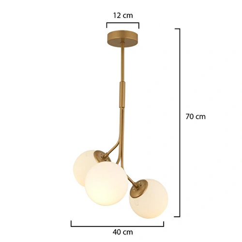 Apliqa Artel 3lü Eskitme Top Avize Modern Sarkıt, Mutfak Yatak Odası Salon Avize