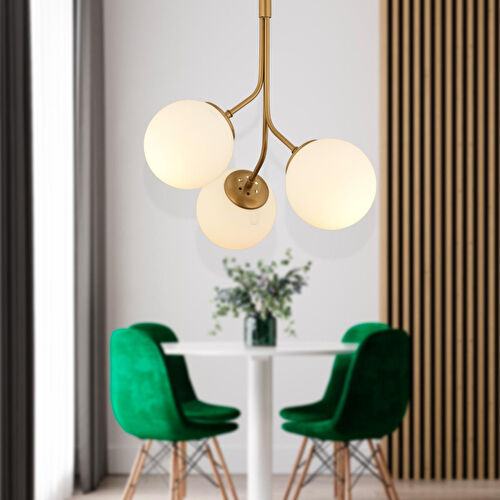 Apliqa Artel 3lü Eskitme Top Avize Modern Sarkıt, Mutfak Yatak Odası Salon Avize