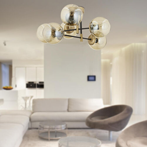 Apliqa Maral 6lı Siyah Eskitme Bal Camlı Modern Genç Odası Yatak Odası Retro Salon Avize Apliqa Maral 6lı Siyah Eskitme Bal Camlı Modern Genç Odası Yatak Odası Retro Salon Avize