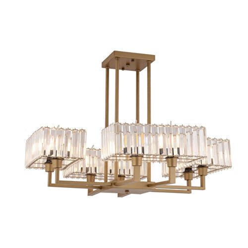 Apliqa Brambles 8'li Eskitme Kristalli Taşlı Modern Tasarım Kristal Salon Avize Apliqa Brambles 8'li Eskitme Kristalli Taşlı Modern Tasarım Kristal Salon Avize