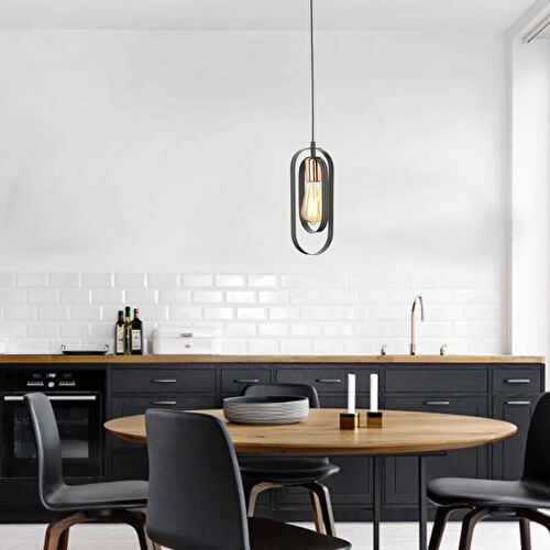 Apliqa Koza Tekli Bakır Eskitme Modern Genç Odası Mutfak Oturma Odası Salon Sarkıt Avize