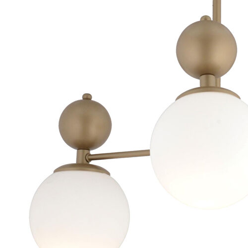 Apliqa Kuvars 3lü Eskitme Beyaz Camlı Modern Koridor Yatak Odası Salon Avize