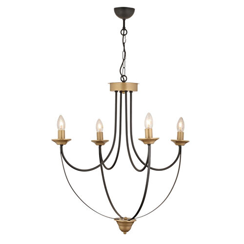 Apliqa Obito 4lü Siyah Eskitme Modern Sarkıt Yatak Odası Retro Salon Avize