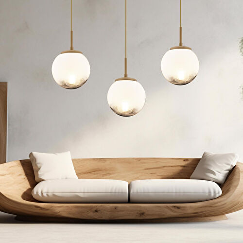 Apliqa Mirsad 3lü Sıralı Eskitme Tekli Retro Modern Sarkıt Avize