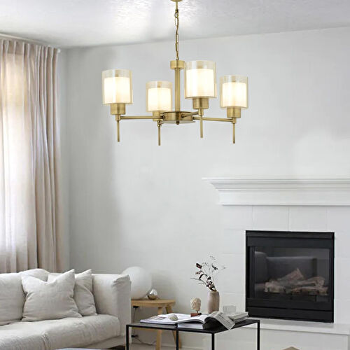 Apliqa Goldie 4 Lü Eskitme Modern Yatak Odası Salon Avize