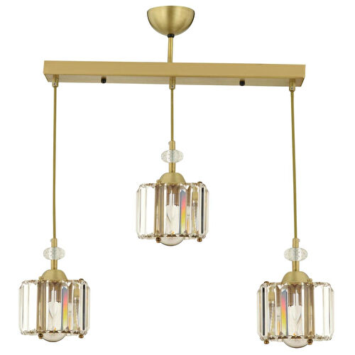 Apliqa Bonita Eskitme 3 Lü Sıralı Kristalli Taşlı Modern Tasarım Kristal Salon Sarkıt Avize Apliqa Bonita Eskitme 3 Lü Sıralı Kristalli Taşlı Modern Tasarım Kristal Salon Sarkıt Avize