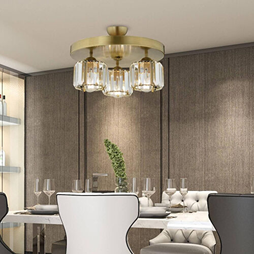 Apliqa Sabrina 3 Lü Yuvarlak Eskitme Plafonyer Kristalli Taşlı Modern Tasarım Kristal Salon Avize Apliqa Sabrina 3 Lü Yuvarlak Eskitme Plafonyer Kristalli Taşlı Modern Tasarım Kristal Salon Avize