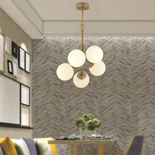 Apliqa Artel 5li Eskitme Top Avize Modern Sarkıt, Mutfak Yatak Odası Salon Avize