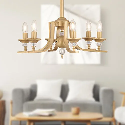 Apliqa Erza 6lı Eskitme Modern Sarkıt Yatak Odası Salon Avize