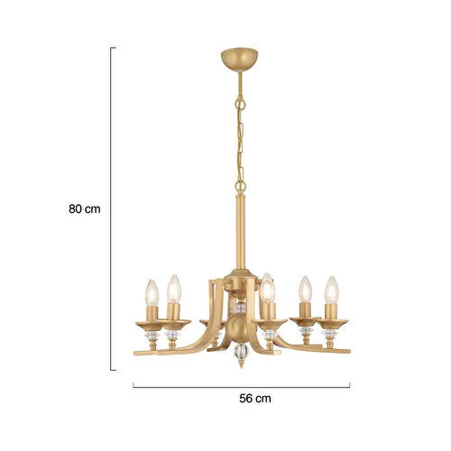 Apliqa Erza 6lı Eskitme Modern Sarkıt Yatak Odası Salon Avize