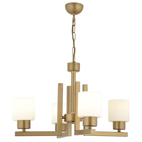 Apliqa Torqu 4 Lü Eskitme Boyalı Beyaz Camlı Modern Genç Odası Yatak Odası Salon Avize