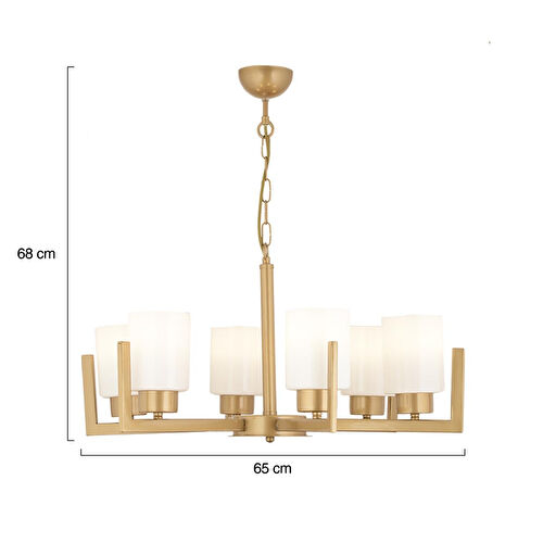 Apliqa Jean 6lı Eskitme Modern Sarkıt Yatak Odası Salon Avize