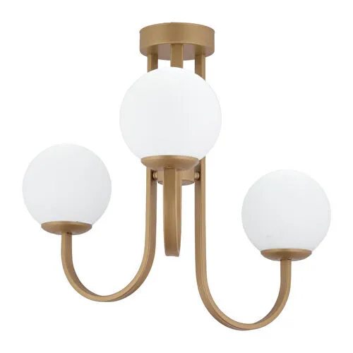 Apliqa Joren 3'lü Eskitme Beyaz Camlı Modern Mutfak Yatak Odası Salon Avize