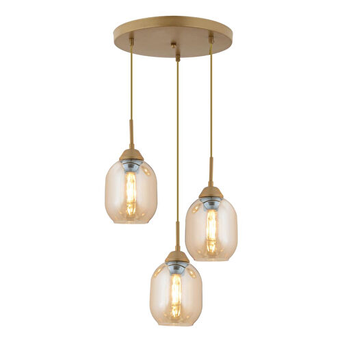 Apliqa Hierro 3 Lü Yuvarlak Eskitme Modern Salon Avize Apliqa Hierro 3 Lü Yuvarlak Eskitme Modern Salon Avize