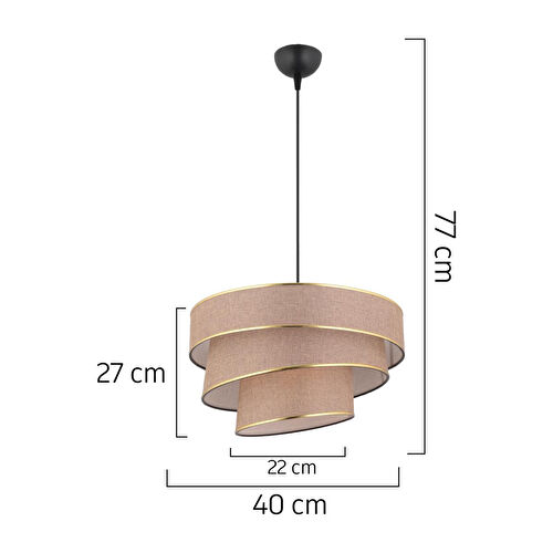 Apliqa Paoni 3 Katlı Eskitme Gold Detaylı Modern Koridor,yatak Odası Salon Avize