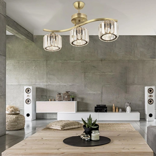 Apliqa Tufty 3lü Eskitme Kristalli Modern Yatak Odası Salon Kristal Avize