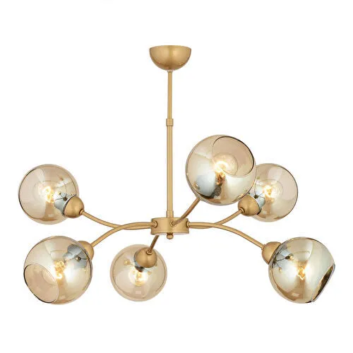 Apliqa Ecvet 6lı Eskitme Modern Oturma Odası Yatak Odası Salon Avize