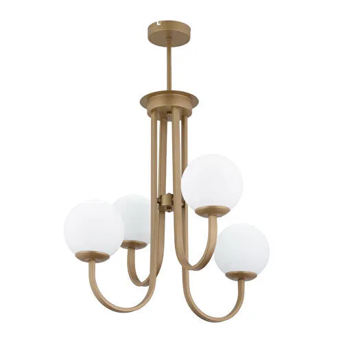 Apliqa Joren 4'lü Eskitme Beyaz Camlı Modern Mutfak Yatak Odası Salon Avize