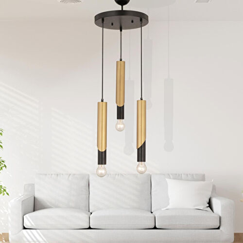 Apliqa Vegamu 3lü Yuvarlak Eskitme Modern Koridor Mutfak Salon Retro Avize