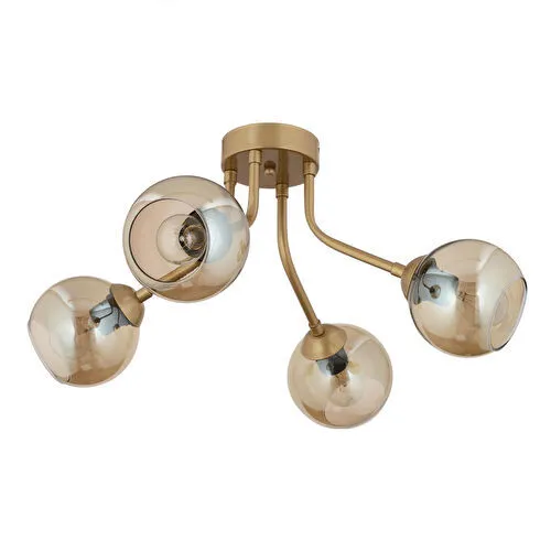 Apliqa David 4lü Eskitme Bal Camlı Modern Genç Odası Mutfaksalon Avize