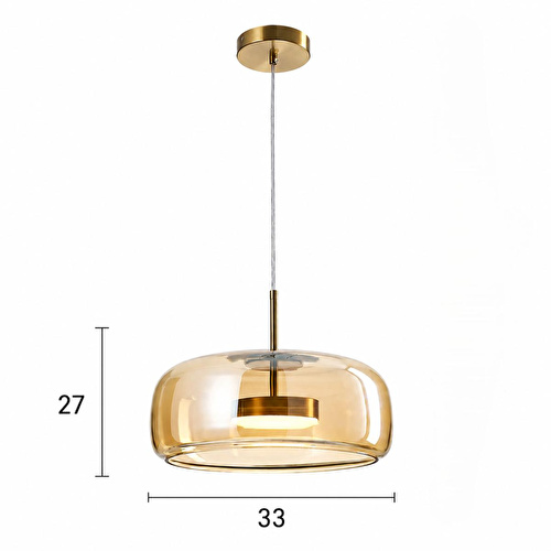 Apliqa Nantes 12 Watt 3000k Eskitme Bal Camlı Tekli Led Sarkıt Avize