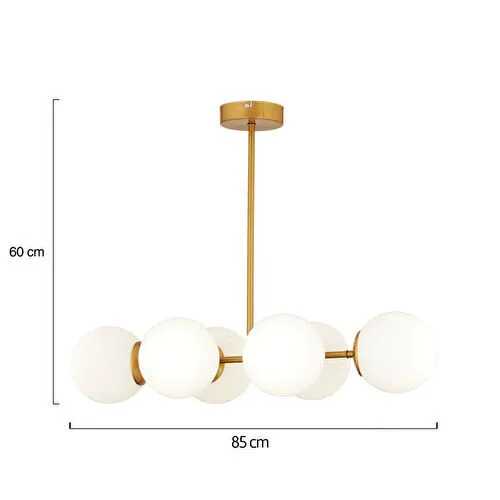 Apliqa Lema 6lı Eskitme Modern Yemek Masası Üstü Yatak Odası Salon Avize