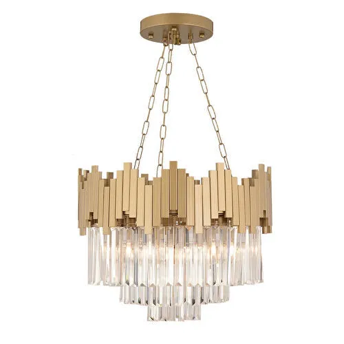 Apliqa Navona Eskitme Kristalli, Taşlı Modern Tasarım Kristal Salon Avize