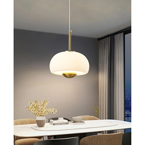Apliqa Tres Tekli 7 Watt 3000k Eskitme Beyaz Camlı Led Sarkıt Avize