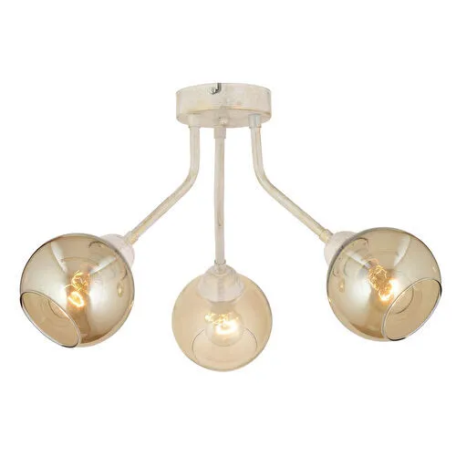 Apliqa David 3lü Beyaz Silme Bal Camlı Modern Genç Odası Mutfaksalon Avize