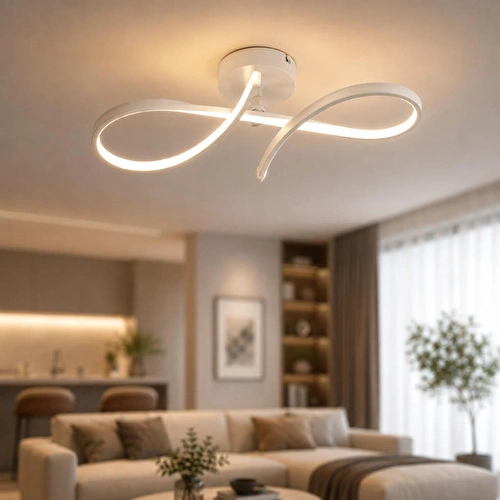 Apliqa Vetto Beyaz 38 Watt Plafonyer 3 Renkli Ledli Modern Mutfak Banyo Led Salon Sarkıt Avize