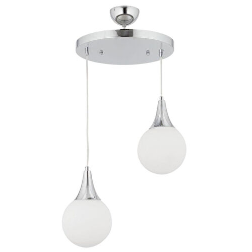 Apliqa Damla 2'li Yuvarlak Krom Modern Koridor Mutfak Salon Avize