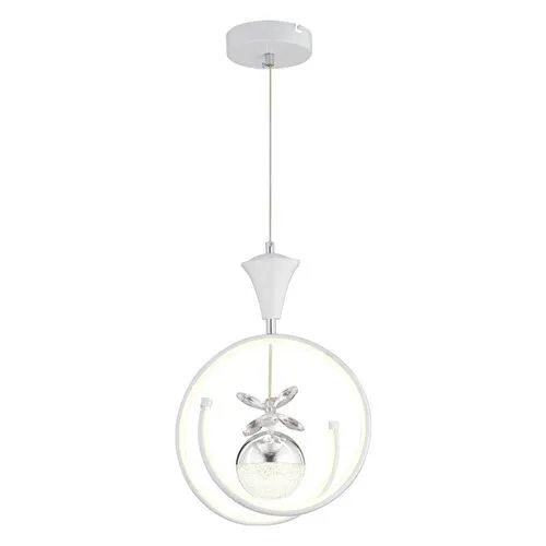 Apliqa Mengü Tekli Beyaz Krom 3 Renkli 36 Watt Ledli Modern Oturma Odası, Koridor, Salon Led Avize