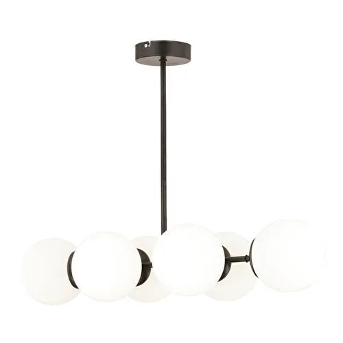 Apliqa Lema 6lı Siyah Modern Yemek Masası Üstü Yatak Odası Salon Avize