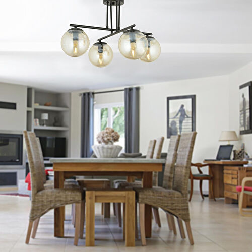 Apliqa Mali 4 Lü Siyah Avize Bal Camlı Modern Genç Odası Mutfak Yatak Odası Retro Salon Avize Apliqa Mali 4 Lü Siyah Avize Bal Camlı Modern Genç Odası Mutfak Yatak Odası Retro Salon Avize