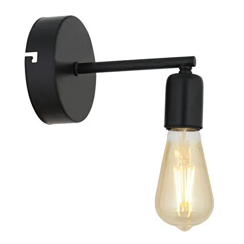 Apliqa Binay Siyah Boyalı Duvar Lambası Yatak Odası-yatak Başı-banyo Retro Aplik