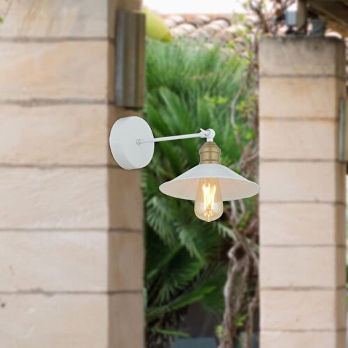 Apliqa Yekta Beyaz Duvar Lambası Yatak Odası-yatak Başı-banyo İçin Modern Aplik