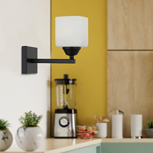 Apliqa Minel Siyah Duvar Lambası Yatak Odası-yatak Başı-banyo İçin Modern Aplik