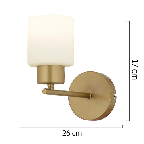 Apliqa Lima Eskitme Beyaz Cam Duvar Lambası Yatak Odası-yatak Başı-banyo İçin Modern Aplik