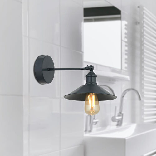 Apliqa Yekta Siyah Yatak Odası-yatak Başı,cafe,restoran Için Duvar Lambası Retro Aplik