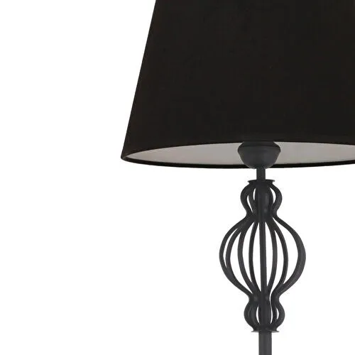 Apliqa Helezon Siyah Şapkalı Siyah Modern Tasarım Ayaklı Abajur Lamba Metal Lambader Apliqa Helezon Siyah Şapkalı Siyah Modern Tasarım Ayaklı Abajur Lamba Metal Lambader