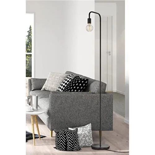 Apliqa Klara Siyah Modern Tasarım Retro Dekoratif Metal Lambader