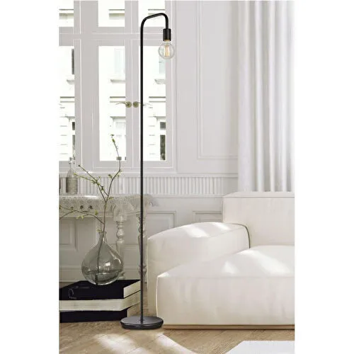 Apliqa Klara Siyah Modern Tasarım Retro Dekoratif Metal Lambader