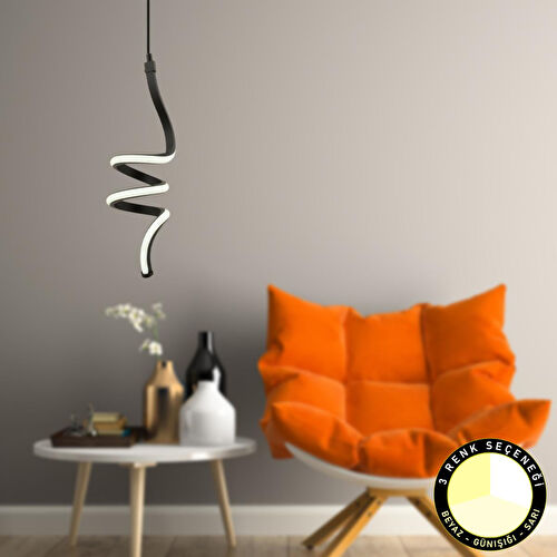 Apliqa Helio Sarkıt 27 Watt Sarkıt 3 Renkli Ledli Modern Mutfak Banyo Led Salon Sarkıt Avize